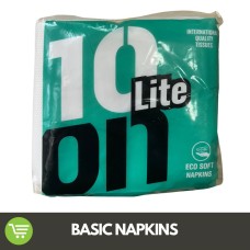 10 ON LITE BASIC ECO SOFT NAPKINS 1PLY 270MM*290MM